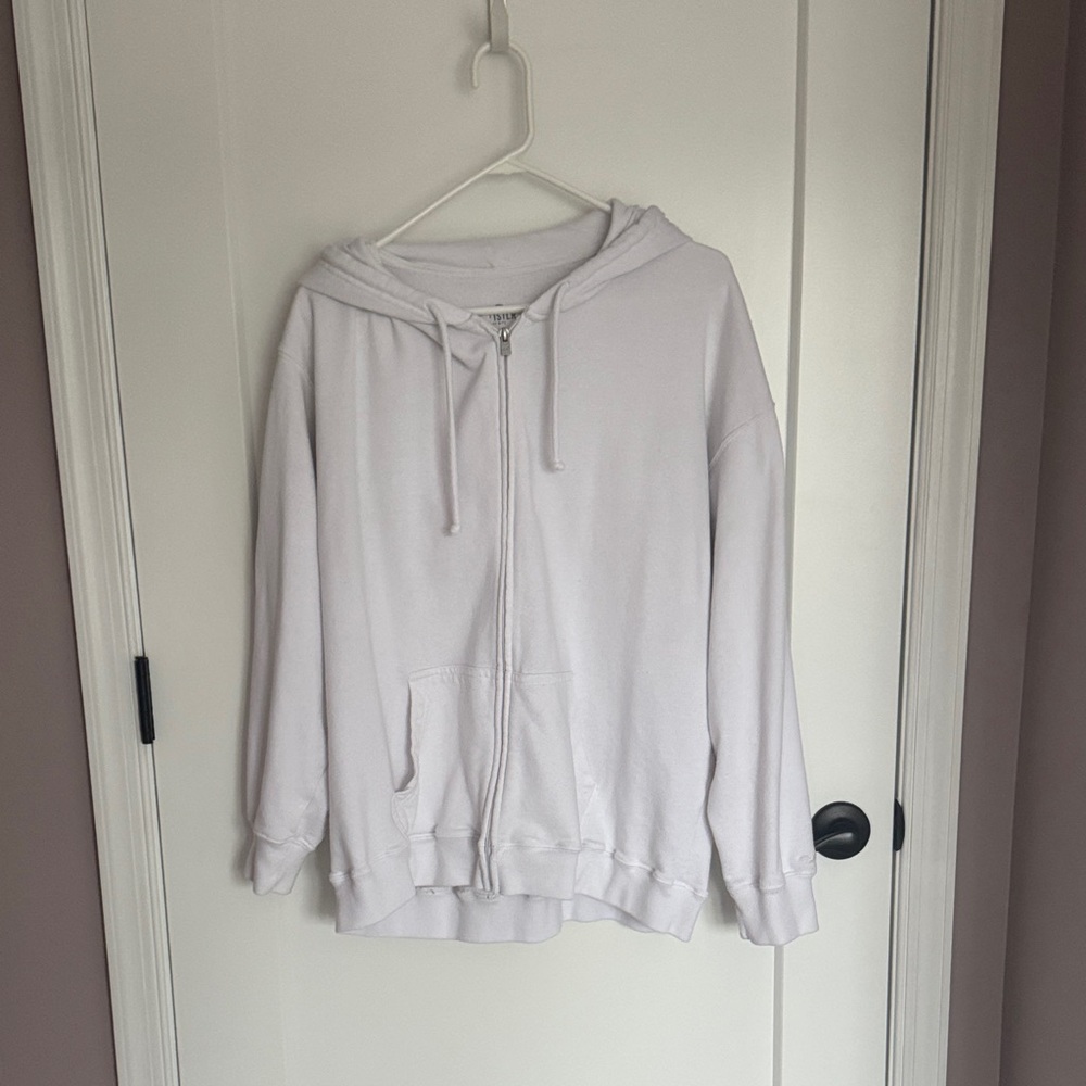 Hollister Off-White Textured Sweatshirt